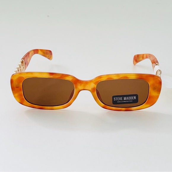 STEVE MADDEN Sunglasses Felicia Tortoise 100% UV Protection Rectangular - Picture 6 of 11